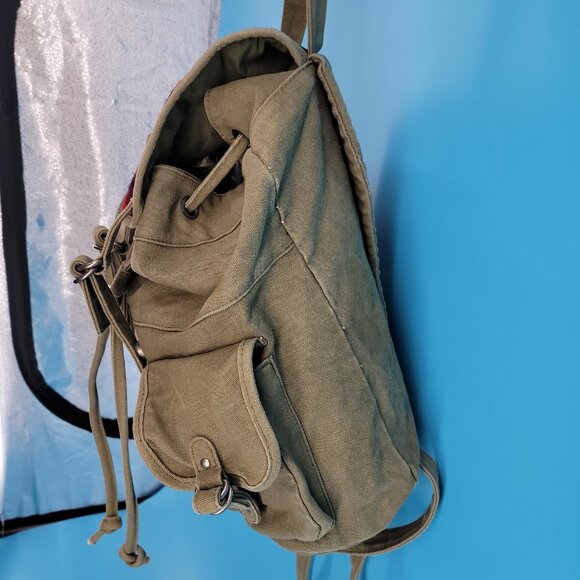 🏄‍♀️ Vintage Roxy Canvas + Flannel Backpack - Picture 6 of 13